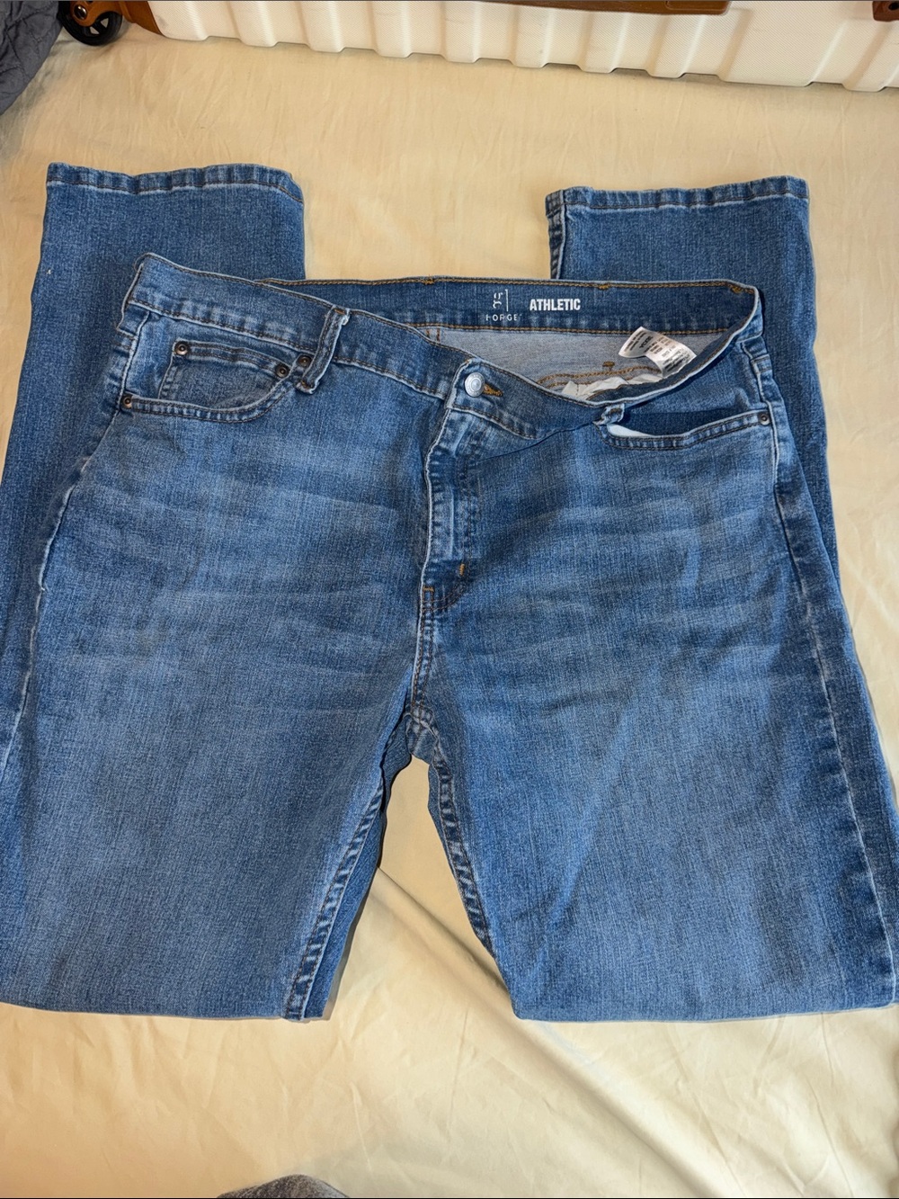 George Men’s Relaxed Fit Jeans in Blue Denim